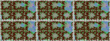 Çiçek deseni. Duvar kâğıdı barok, İspanyol kumaşı. Kusursuz raster arka plan. Kahverengi ve bej renklerde altın elementler. Şekil grafik deseni.