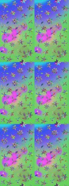 Tekstil veya kitap kapakları, imalat, duvar kağıtları, baskı, hediye paketi ve yapıştırma kitabı için çiçek eskizi geçmişi. Raster illüstrasyonu. Küçük ölçekli çiçeklerdeki basit sevimli desen.