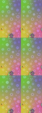 Küçük çiçekte güzel bir çiçek deseni var. Raster deseni. Çiçekli çiçek deseni, suluboya..