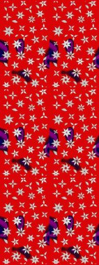 Renkli Bahar Teması eskiz kalıbı. Raster illüstrasyonu. Güzel kumaş deseni. Zentangle soyut çiçekleri. Düz Çiçek Elementleri Tasarımı. Çiçek tozu..