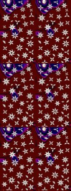 Çiçek izi. Suluboya çizim kalıbı. Suluboya tarzında kırmızı ve nötr renkte çiçekler.