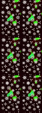 Modern çiçek arkaplanı. Parlak renkli çiçekleri olan ve siyah ve nötr renklerde yaprakları olan harika bir çiçek deseni. Halk tarzı. Moda baskıları için zarif bir şablon.