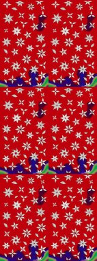 Kırmızı ve nötr çiçekli eskiz deseni, suluboya çiçek deseni, şirin çiçek, duvar kağıdı, kart veya kumaş için fayanslı. Raster - stok.