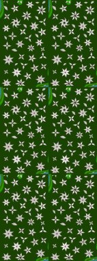 Renkli Bahar Teması eskiz kalıbı. Sevimli çiçek raster deseni. Yeşil ve nötr renklerde çiçekler. Düz Çiçek Elementleri Tasarımı.