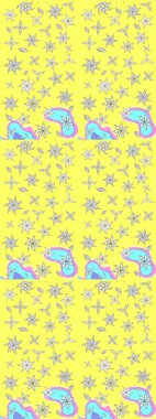 Küçük çiçekteki sevimli çiçek deseni. Tony 'nin kumaş kalıbını çiz. Raster illüstrasyonu. Modaya uygun kumaş deseni.