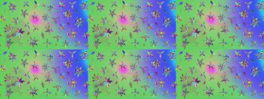 Tekstil, duvar kâğıdı, kapaklar, yüzey, baskı, hediye paketi, hatıra defteri, dekupaj. Küçük yabani çiçeklerdeki halk modelini çiz. Özgürlük stili Millefleur 'lar. Taşralı şıklığı.