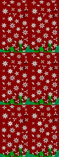 Kırmızı ve nötr renklerde çiçekler. Çiçekli karalama şeklinde Raster çiçek deseni. Yumuşak, bahar çiçekli arka plan.