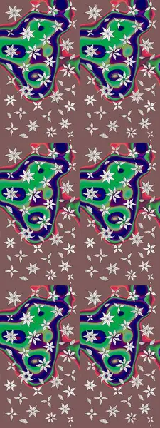 Kahverengi ve yeşil renkli çiçekler. Küçük çiçekte sevimli çiçek deseni var..