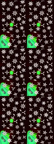 Çiçekler suluboya tarzında siyah ve nötr renklerde. Raster illüstrasyonunda çiçek deseni çizimi.