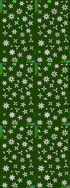 Renkli Bahar Teması eskiz kalıbı. Sevimli çiçek raster deseni. Yeşil ve nötr renklerde çiçekler. Düz Çiçek Elementleri Tasarımı.