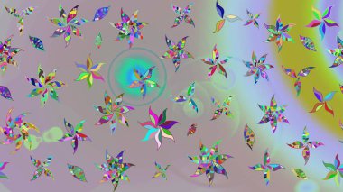 Tarafsız ve gri renklerde. Raster illüstrasyonu. Çiçekli güzel suluboya desen.