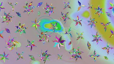 Renkli Bahar Teması eskiz kalıbı. Tarafsız ve gri renklerde çiçekler. Düz Çiçek Elementleri Tasarımı. Güzel çiçek deseni..