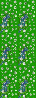 Raster hisseleri. Eskiz arkaplan modeli. Çiçekler yeşil ve nötr. Suluboya, elle çizilmiş.