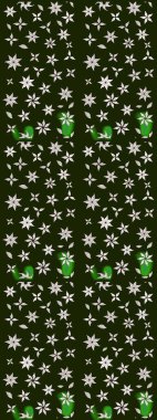 Renkli Yaz Temalı eskiz kalıbı. Güzel kumaş deseni. Düz Çiçek Elementleri Tasarımı. Raster illüstrasyonunda çiçek deseni çizimi.