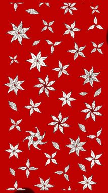 Renkli Bahar Teması eskiz kalıbı. Chichi 'nin kumaş kalıbını çiz. Düz Çiçek Elementleri Tasarımı. Raster illüstrasyonu. Çiçek deseni.