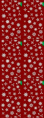 Düz Çiçek Elementleri Tasarımı. Raster illüstrasyonundaki çiçek desenli çizim. Kırmızı ve nötr renklerde çiçekler. Renkli Yaz Teması çizim şablonu.