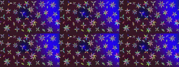 Raster illüstrasyonundaki çiçek desenli çizim. Renkli Bahar Teması eskiz kalıbı. Süslü kumaş deseni. Düz Çiçek Elementleri Tasarımı.