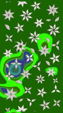 Raster illüstrasyonu. Flower eskiz arka planı. Şatafatlı bahar bahçesi dokusu. Çiçek deseni.