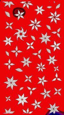 Çiçekli, yapraklı, çiçek desenli eskiz. Raster illüstrasyonu. El çizimi.