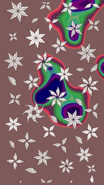 Modaya uygun kumaş deseni. Tony 'nin kumaş kalıbını çiz. Raster illüstrasyonu. Küçük çiçekte sevimli çiçek deseni var..