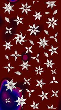 Renkli Yaz Temalı eskiz kalıbı. Modaya uygun kumaş deseni. Düz Çiçek Elementleri Tasarımı. Sevimli çiçek raster deseni.