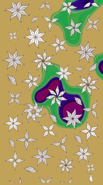 Renkli Bahar Teması eskiz kalıbı. Sarı ve nötr renklerde çiçekler. Düz Çiçek Elementleri Tasarımı. Güzel çiçek deseni..