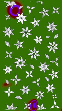 Raster illüstrasyonu. Küçük çaplı çiçeklerdeki basit şirin desenler. Tekstil veya kitap kapakları, imalat, duvar kağıtları, baskı, hediye paketi ve yapıştırma kitabı için çiçek eskiz geçmişi.