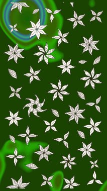 Anti-stres için soyut örnek sayfası. Raster illüstrasyonu. Yeşil ve nötr renklerde.