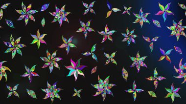 Eski usul. Raster illüstrasyonu. Tomurcukları çiçek olan sevimli bir çiçek deseni. Kumaş, tekstil, duvar kağıdı baskısı için. Eskiz geçmişi. Raster..