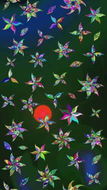 Kumaş, duvar kağıdı ve kağıt üzerine baskı yapmak için gelişen arka plan. Raster illüstrasyonu. Eski usul küçük çiçekli şirin bir eskiz deseni. Moda arka planında parlak buketler.