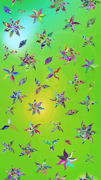 Raster illüstrasyonu. Hoş bir çiçek geçmişi var. Küçük bir çiçekte eskiz deseni. Güzel kumaş deseni.