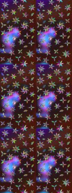 Çiçekli çiçek deseni, suluboya. Süslü kumaş deseni. Raster deseni.