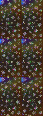 Parlak çiçekli kolaj çiçekleri kahverengi ve gri. Çiçek tasarımı için inanılmaz bir kolaj cenneti tarzı. Çiçekli zambaklar eskiz arka planı.