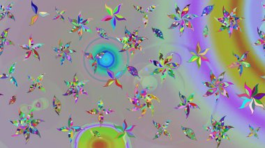 Gri ve nötr renklerde bahar çiçekleri. Raster illüstrasyonu. Yaprak ve çiçek suluboya resmi, gri ve nötr renkler üzerine eskiz deseni.