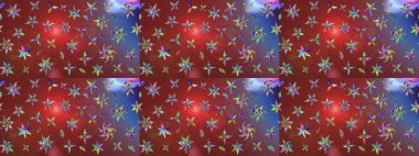 Raster illüstrasyonu. Küçük bir çiçekte eskiz deseni. Güzel kumaş deseni. Güzel çiçek arkaplanı..