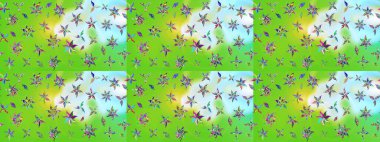 Sketch Floral Pattern in Raster illustration. Fancy fabric pattern. Colour Spring Theme sketch pattern Background. Flat Flower Elements Design.