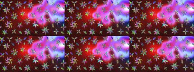 Şirin çiçekler. Raster Moda kumaş deseni. Çizgi çizimi deseni.