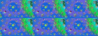 Raster Hip kumaş deseni. Eskiz Vintage Çiçek Deseni.