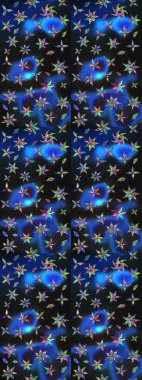 Küçük gri ve mavi renkte güzel bir besin torbası deseni, çiçekler. Millefleur 'lar. Tekstil, kumaş, kapaklar, duvar kağıtları, baskı, paket, koleksiyon defteri, örgü, dekupaj için çiçek arkaplanı..