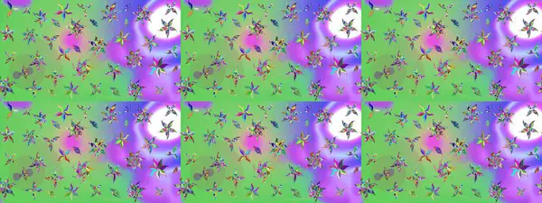 Düz Çiçek Elementleri Tasarımı. Raster. Renkli Bahar Teması çizim şablonu.