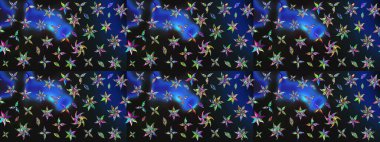 Çiçek desenli çizim. Renkli Bahar Teması eskiz kalıbı. Düz Çiçek Elementleri Tasarımı. Güzel kumaş deseni. Raster illüstrasyonu. Asya tekstil tarzında.