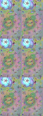 Küçük çiçekte güzel bir çiçek deseni var. Raster deseni. Çiçekli çiçek deseni, suluboya..