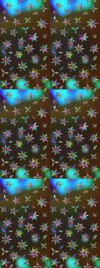 Egzotik çiçekler, kahverengi ve gri renkler üzerine botanik, parlak, klasik bir doğa. Raster illüstrasyonu. Klasik tropikal doğal elementlerin suluboya seti.