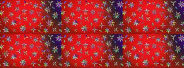 Raster - stok. Kırmızı ve kahverengi çiçekli eskiz deseni, suluboya çiçek deseni, sevimli çiçek, duvar kağıdı, kart veya kumaş için fayanslı.