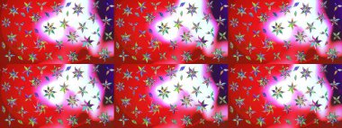 Kırmızı ve nötr renklerde çiçekler. Çiçek süslemeli çizim deseni. Raster illüstrasyonu.