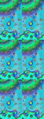 Şekil verilmiş çiçeklerle eskiz deseni. Çiçek deseni duvar kağıdı, desen dolguları ve web sayfası arka planı için kullanılabilir. Süslü zentangle çizim dokusu, soyut çiçeklerle süslenmiş..