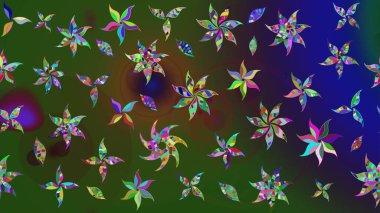 Bahar çiçekleriyle güzel bir çiçek deseni çizmişsin. Güzel kumaş deseni. Raster illüstrasyonu.