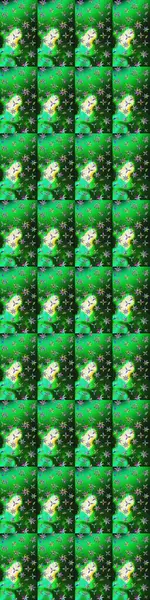 Yeşil ve mavi renkli etnik çiçekli zarif eskiz deseni. Raster Çiçek İllüstrasyon Şirin Tekstil.