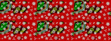 Soyut çiçek çizim kalıbı arka planı. Raster deseni. Raster illüstrasyonu. Küçük çiçekteki sevimli çiçek deseni. Kırmızı ve nötr renklerde.