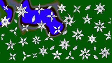 Çiçek kompozisyonu. Çiçek kolajı. Raster deseni. Çiçek arkaplan. - yeşil ve nötr çiçekler. Doğa. Küçük çiçekte güzel desen var..